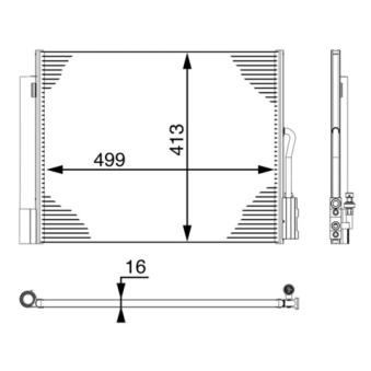 Condenseur, climatisation MAHLE AC 50 000P