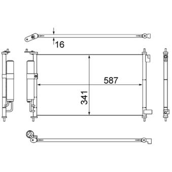 Condenseur, climatisation MAHLE AC 559 000S