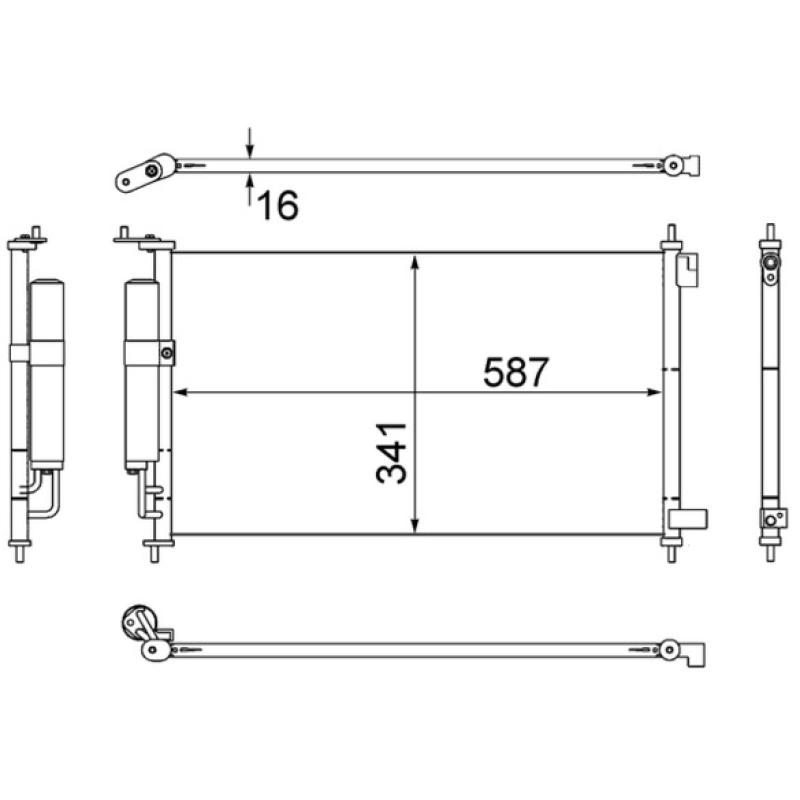 Condenseur, climatisation MAHLE AC 559 000S - Visuel 1