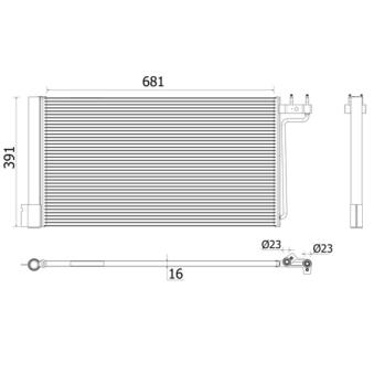 Condenseur, climatisation MAHLE AC 941 000P