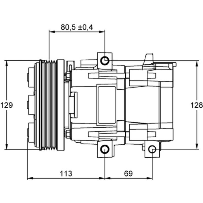 Compresseur, climatisation MAHLE ACP 101 000P - Visuel 1