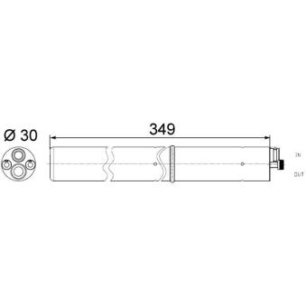 Filtre déshydratant, climatisation MAHLE AD 243 000S