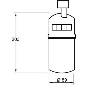 Filtre déshydratant, climatisation MAHLE