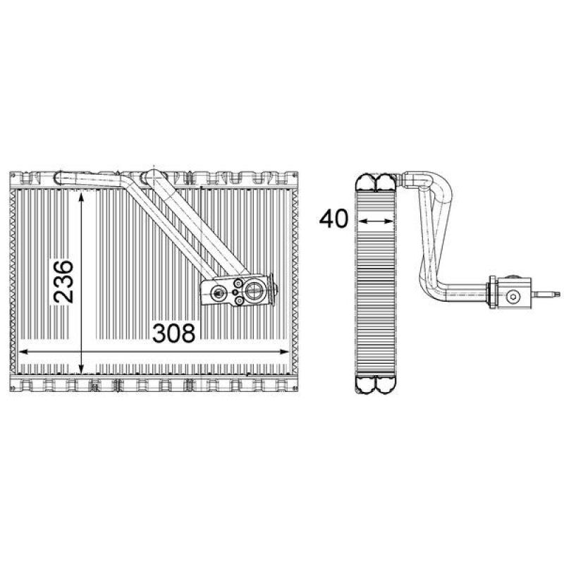 Evaporateur climatisation MAHLE AE 128 000P - Visuel 1