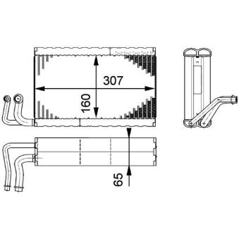 Evaporateur climatisation MAHLE AE 68 000P