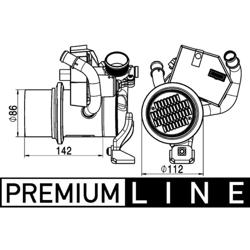 Radiateur, réaspiration des gaz d'échappement MAHLE CE 5 000P - Visuel 1