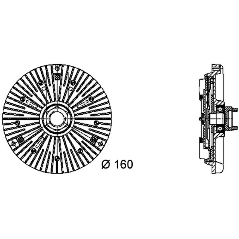 Embrayage, ventilateur de radiateur MAHLE CFC 48 000P - Visuel 2