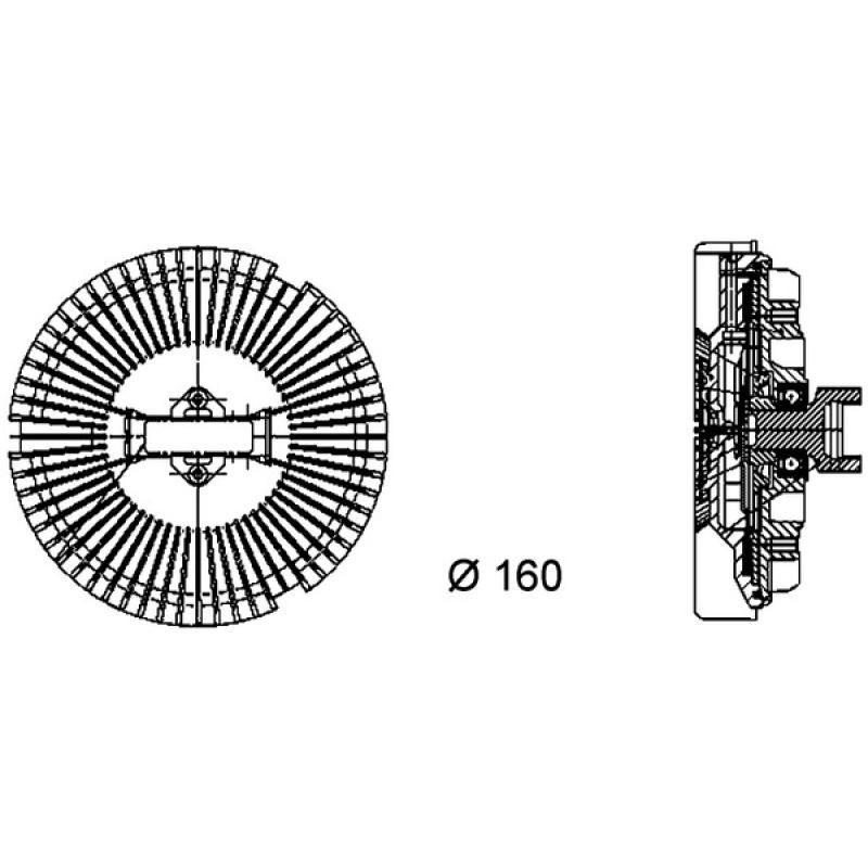 Embrayage, ventilateur de radiateur MAHLE CFC 77 000P - Visuel 2