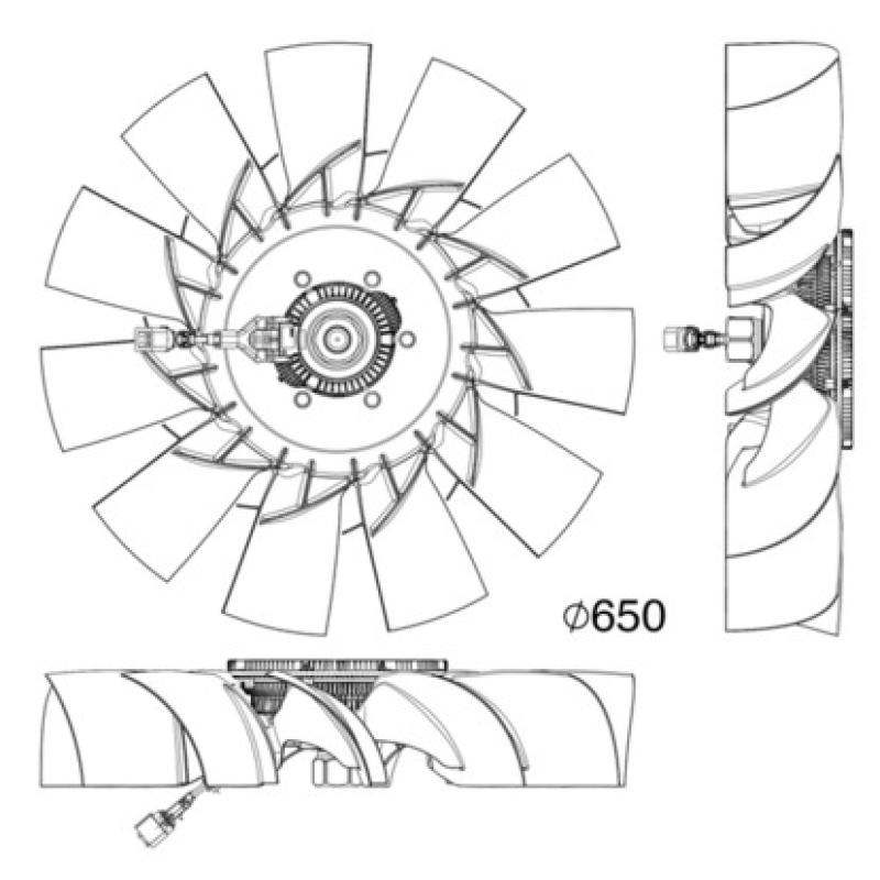 Ventilateur, refroidissement du moteur MAHLE CFF 507 000P - Visuel 2