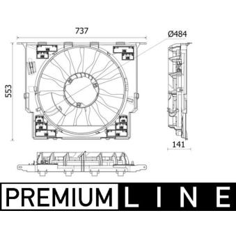 Ventilateur, refroidissement du moteur MAHLE CFF 534 000P