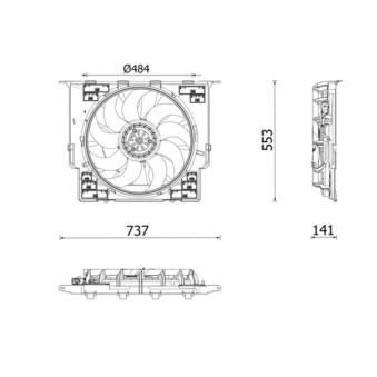 Ventilateur, refroidissement du moteur MAHLE CFF 645 000P