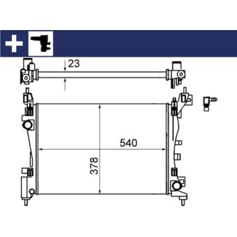 Radiateur, refroidissement du moteur MAHLE CR 1121 000S