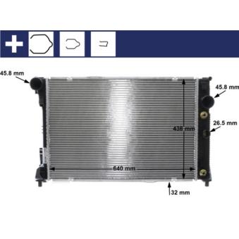 Radiateur, refroidissement du moteur MAHLE CR 1176 000S