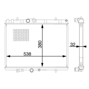 Radiateur, refroidissement du moteur MAHLE CR 1599 000S