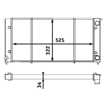 Radiateur, refroidissement du moteur MAHLE CR 340 001S