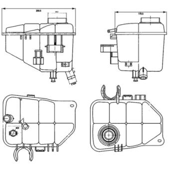 Vase d'expansion, liquide de refroidissement MAHLE CRT 126 000S