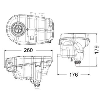 Vase d'expansion, liquide de refroidissement MAHLE CRT 60 000S