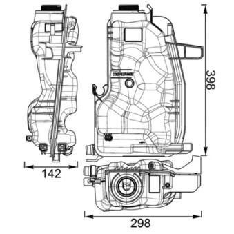 Vase d'expansion, liquide de refroidissement MAHLE CRT 76 000S