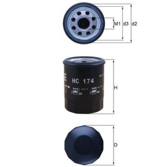 Filtre hydraulique, boîte automatique MAHLE HC 174