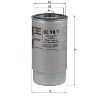 Filtre à carburant MAHLE KC 98/1