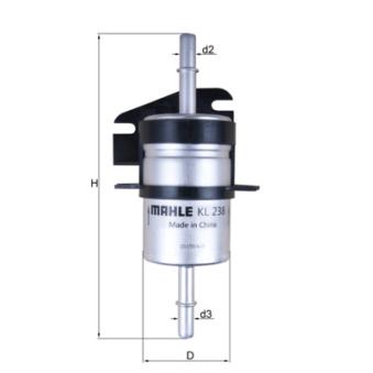 Filtre à carburant MAHLE KL 238