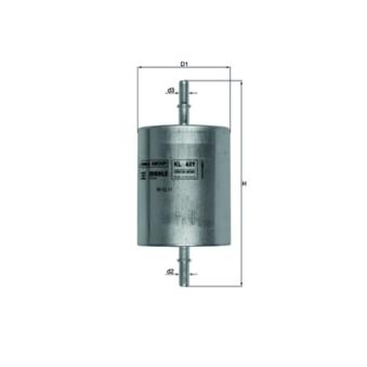 Filtre à carburant MAHLE KL 409