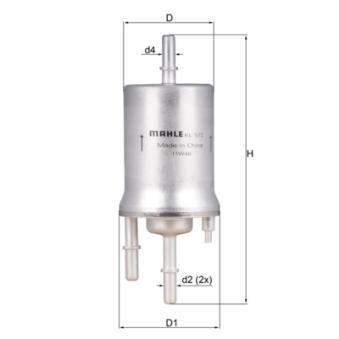 Filtre à carburant MAHLE KL 572