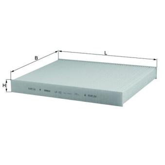 Filtre, air de l'habitacle MAHLE LA 182