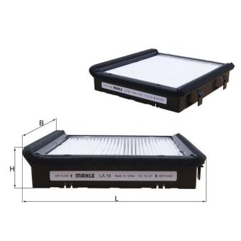 Filtre, air de l'habitacle MAHLE LA 19