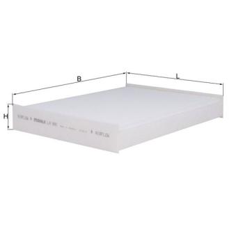 Filtre, air de l'habitacle MAHLE LA 891