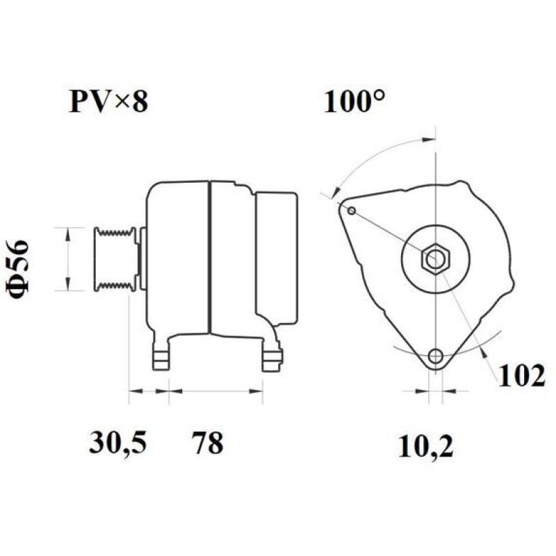 Alternateur MAHLE MG 1121 - Visuel 1