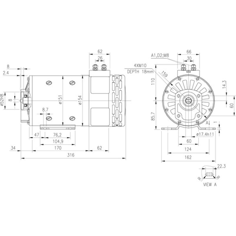 Moteur électrique MAHLE MM 198 - Visuel 1