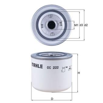 Filtre à huile MAHLE OC 222