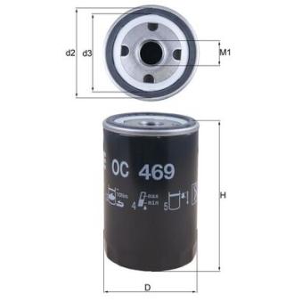 Filtre à huile MAHLE OC 469