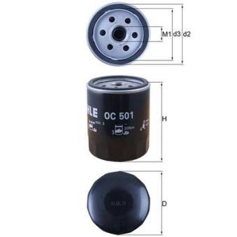 Filtre à huile MAHLE OC 501