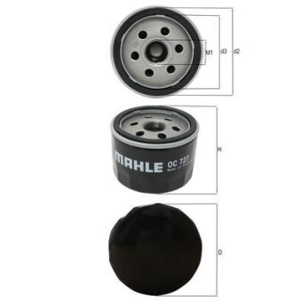 Filtre à huile MAHLE OC 727