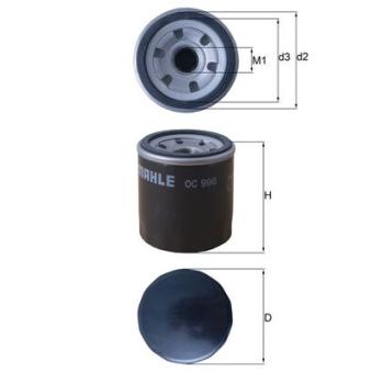 Filtre à huile MAHLE OC 996