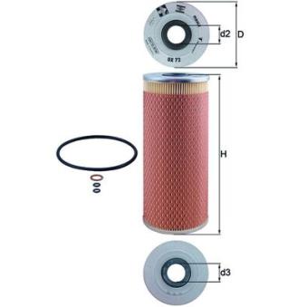 Filtre à huile MAHLE OX 72D