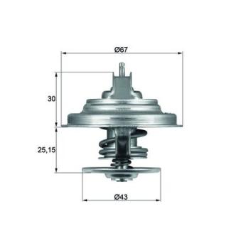 Thermostat, liquide de refroidissement MAHLE TX 31 92D S