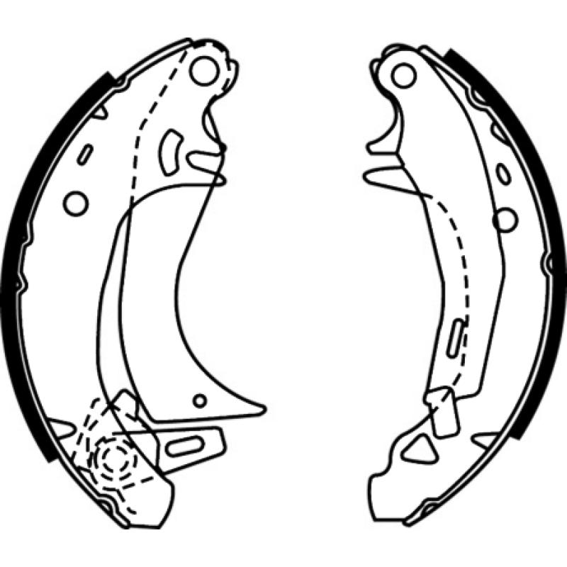 Jeu de mâchoires de frein HELLA 8DB 355 000-211 - Visuel 1