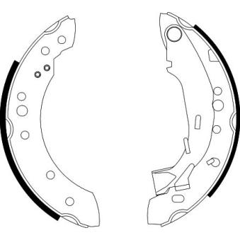 Jeu de mâchoires de frein HELLA 8DB 355 002-601