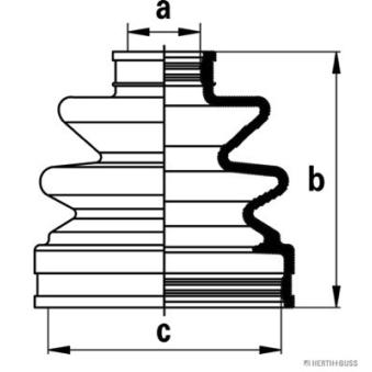 Soufflets de cardan avant HERTH+BUSS JAKOPARTS
