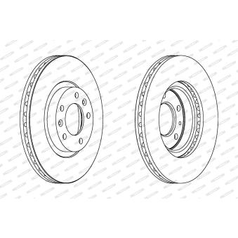 Jeu de 2 disques de frein avant FERODO