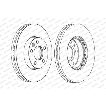 Jeu de 2 disques de frein avant FERODO