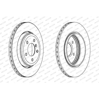 Jeu de 2 disques de frein arrière FERODO