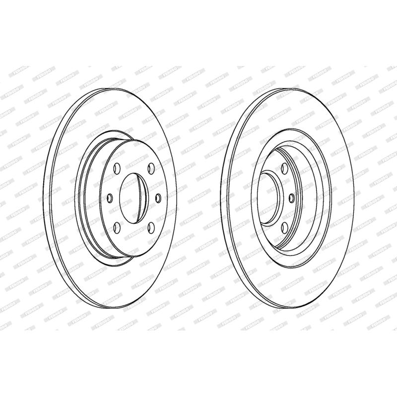 Jeu de 2 disques de frein avant FERODO DDF141 - Visuel 1