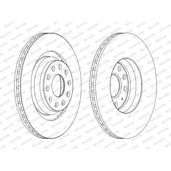 Jeu de 2 disques de frein arrière FERODO