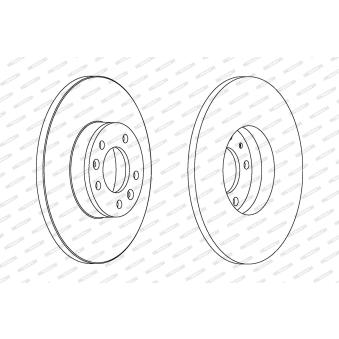 Jeu de 2 disques de frein arrière FERODO