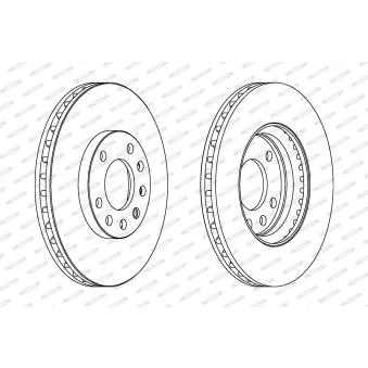 Jeu de 2 disques de frein avant FERODO