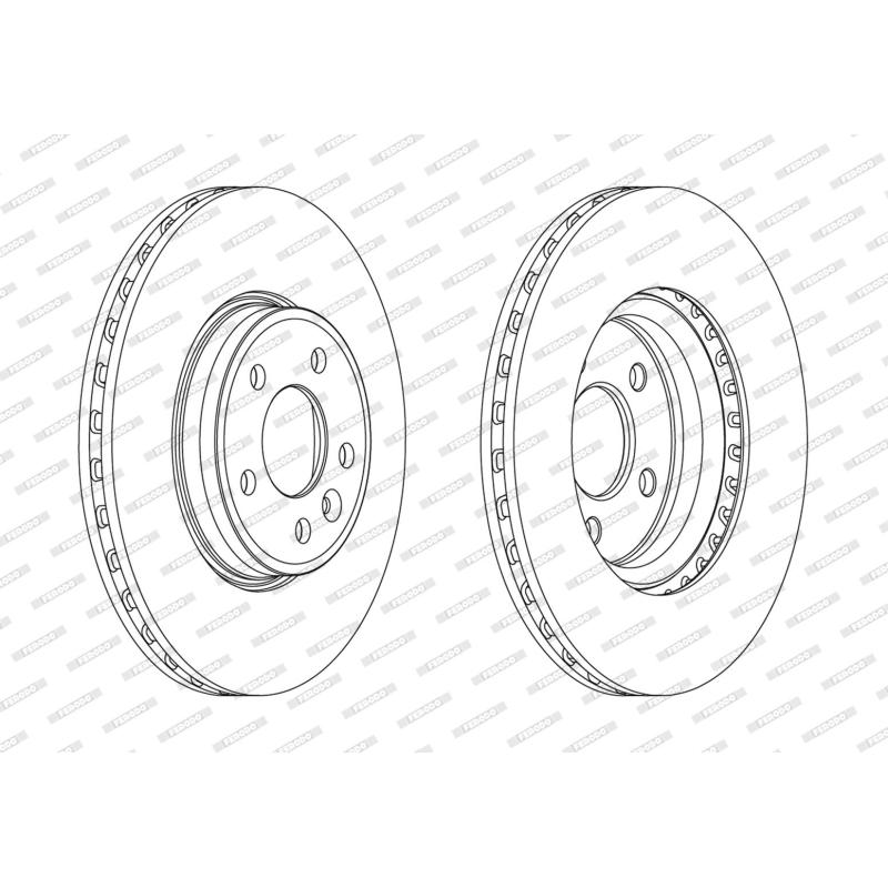 Jeu de 2 disques de frein avant FERODO DDF1663C - Visuel 1